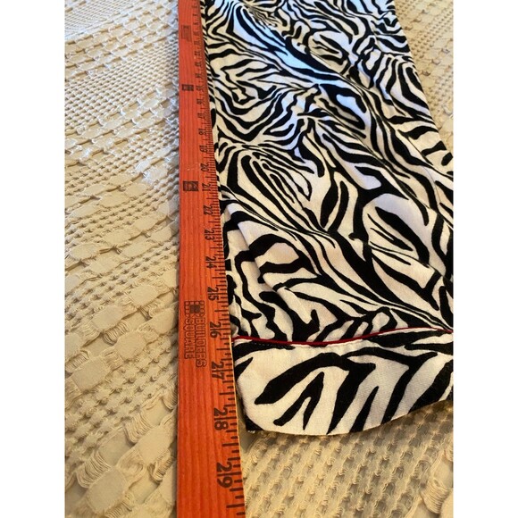 Adonna Zebra Animal Print Pajama Pants Size Medium with Elastic Tie Waist - Picture 10 of 10